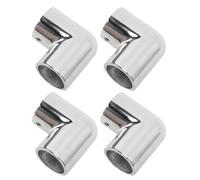 DouWen MO 4PCS 2 Way 90 Degree Boat Hand Rail Fitting, 316 Stainless Steel Elbow Pipe Connector with 25mm ID, Resistant Marine Rail Joint for Yacht Ship Deck Railing