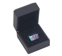 DouWen MO Color Prism Optical Glass Cabin Shape Desk Ornament, RGB Dispersion Prism for Physics Teaching, Art Decor Photography Prop, K9 Optical Glass with Storage Box Light for Unique Visua