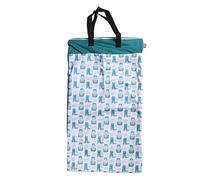 DouWen MO Diaper Storage Bag Multipurpose, Large Capacity Wet Dry Bag, Oversized Travel Organizer with Double Pockets for Diapers, Swimwear, Cosmetics and Toiletries, Durable Poly (ES068-EF401)