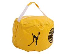 DouWen MO Golf Hitting Bag, Golf Swing Training Bag with Waterproof PVC Smoothing Surfaces, Zipper Design for Easy Access, Perfect Golf Practice Bag for Beginners to Improve Swing Skills (Yellow)