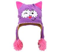 DouWen MO Knitting Wool Cute Hat with Moving Ears, Funny Interactive Toy Cap for Children and Babies, Soft Knit Wool Hat with Press - Activated Wiggling Ears for Toddlers Over 18 (Purple)