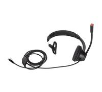 DouWen MO Monaural Customer Service Headset, Telephone Headset with Noise Cancelling Mic, Single Sided Ear Headphone with Volume Adjustment, RJ9 Business Headset for Call Centers and Offices