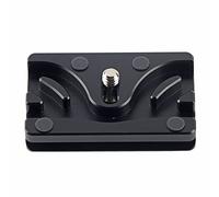 DouWen MO Multifunction Alloy Fixing Plate, Camera Quick Release Plate with Winding Clamp, Dovetail Oblique Mouth Mount for DSLR Mirrorless Cameras and Cage Systems, Black