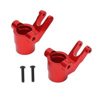 DouWen MO RC Car Front Steering Cup, Aluminum Alloy Steering Knuckle for 1/6 Shredder, CNC - Machined Metal Upgrade Part with Screws for RC Truck Off - Road Performance (Red)