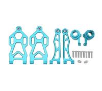 DouWen MO RC Car Front Upper Lower Suspension Arms, Aluminum Alloy Swing Arm with Steering Cups, High Strength Replacement Parts for SCY 1/16 16101PRO 16102 RC Cars, Durable Upgrade Kit for (Blue)