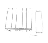 DouWen MO Stainless Steel Wine Cup Holder, Non Perforated Tall Glass Holder for Under Cabinet, Holds 6-9 Wine Glasses, Rust 304 Metal Organizer for Bordeaux Burgundy Champagne Gl