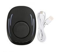 DouWen MO Undetectable Mouse Mover, USB Portable LED Light Mouse Shaker, Physical Mouse Jiggler with Adjustable Timer, Drive Free for Keeping PC Laptop Active, Super Quiet for Working from H (Black)
