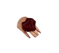 Douxsu Vintage Chunky Dark Red Large Metal Petal Ring for Women Retro Bold Exaggerated Big Irregular Geometric Rings Unique Punk Party Jewelry Gift Accessories, L, Metal, No Gemstone