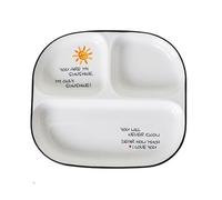 DouYuan Divided Plates Ceramic, Portion Control Plates for Adults Porcelain, Compartment Dinner Plates for Dessert Salad Steak Sushi Spaghetti