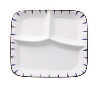 DouYuan Porcelain Divided Plate, Square Portion Control Plates for Adults Ceramic, Healthy Eating Section Plate for Dessert Salad Steak Sushi Spaghetti
