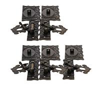 DOUYUANSHI Hasps Latch, 5 Sets Wood Case Chest Box Rectangle Clasp Closure Hasp Latches Bronze Tone 68 x 58mm