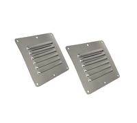 Douzime Boat Cabin Vents Louver Grill Cover Ventilation Louver 4-1/2" X 5" 316 Stainless Steel Stamped Air Venting Panel Cover 2 Pack