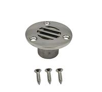 Douzime Small Boat Drain Floor Deck Drainage Cover Plug Scupper 1.81 x 0.91 Inch for Yacht Thru Hull Marine 316 Stainless Steel with Screws