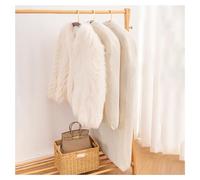 DOUZIO Cotton Garment Bag, Hanging Clothes Bag Natural Breathable Suit Covers with Metal Zip Large Capacity Clothes Covers for Fur, Mink, Thick Coats(Size:110×58cm,Color:Wider)