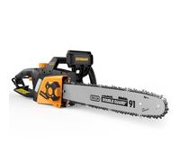 DOVAMAN 2400W Electric Chainsaw, 16 Inch Corded Chain Saw with Oregon Bar & 2 Chains, 15m/s High Speed, Tool-Free Tensioning, Auto Lubrication, Electric Chainsaw for Tree Felling & Log Cutting