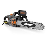 DOVAMAN 2400W Electric Chainsaw, One-Step Tool-Free Tensioning, 16 Inch Oregon Bar and Chain, 15m/s Speed, 6m Power Cable, Auto Lubrication, Powerful Chainsaw with Two Chains - DCS01A