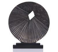 DOVDOV Black Gold Home Decor Sculpture, Unique Round line Statue, Modern Home Decor, Decorative Panel Statue for Living Room tv Cabinet, Office, Coffee Table, Dining Table Center Black Gold Decor