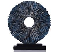 DOVDOV Blue Home Decor Sculpture, Unique Round line Statue, Modern Home Decor, Decorative Panel Statue for Living Room tv Cabinet, Office, Bedroom, Dining Table Center Blue Decor