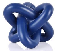 DOVDOV Blue Rope Knot Statue, Three Rope Knots Sculpture Home Decor Decorative Ornament, Blue Home Decor for Rustic Style Coffee Table Living Room Dining Room Table entryway Shelves Small Decor.