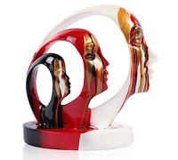 DOVDOV Colourful human face statue, modern creative art face art sculpture for home decoration statue, on shelf, bedroom, console, entrance table decoration
