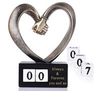 DOVDOV Holding Hands Heart Statue, Heart Hand Shape Decoration, for him and her, Wedding Gift for New Couple, Bronze Decoration for Office Coffee Table Bookshelf TV Cabinet Decoration.