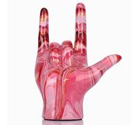 DOVDOV I Love You Hand Gesture Statue, Pink Hand Gesture Home Decor Accent, Modern Art Hand Sculpture Decoration, Office, Wedding, Dining Table Centerpiece, Home Living Room Decor and Accessories
