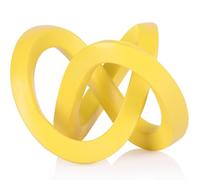 DOVDOV Yellow Knot-Decorated Sculpture, Yellow Home Decor Aesthetics, Möbius Strip Sculpture, Suitable for Decorating Bookshelves, Living Room TV cabinets, Office cabinets, and Coffee Tables.