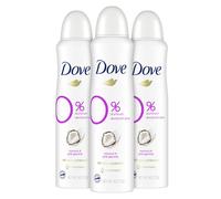 Dove 0 percent Deodorant Spray For 48 Hour Protection Coconut and Pink Jasmine Aluminum Free Deodorant 4 oz 3 Count White 4 Ounce (Pack of 3)