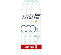 Dove 0% Women's Deodorant Spray Talc Touch - Pack of 3
