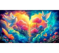 dove 1000 Pieces Jigsaw Puzzles for Adults Challenging Game Jigsaw Puzzle Home Decoration for The Whole for Women, Gifts for Men 75x50cm/1000pcs