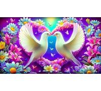 dove 1000 Pieces Jigsaw Puzzles for Adults Challenging Game Jigsaw Puzzle Home Decors for The Whole for Women, Gifts for Mendove38x26cm/1000pcs