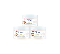3x Crushed Macadamia 'Body Scrub' Macada Jar 225ml Dove White One Size