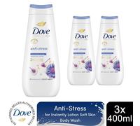 Dove Advanced Care Body Wash Anti-Stress for 24H Renewing Micromoisture, 3x400ml