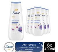 Dove Advanced Care Body Wash Anti-Stress for 24H Renewing Micromoisture, 6x400ml