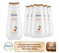 Dove Advanced Care Body Wash Pampering 24Hrs Renewing Micromoisture 225ml, 6pk