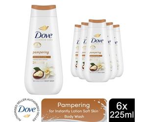 Dove Advanced Care Body Wash Pampering 24Hrs Renewing Micromoisture 225ml, 6pk