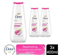 Dove Advanced Care Replenishing Body Wash shower gel with dragon fruit & coconut cream extracts for instantly lotion-soft skin 6x 400 ml