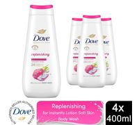 Dove Advanced Care Replenishing Body Wash shower gel with dragon fruit & coconut cream extracts for instantly lotion-soft skin 6x 400 ml