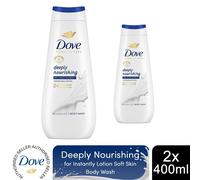 Dove Advanced Care Body Wash Deeply Nourishing Skin Natural Nourishers 400ml