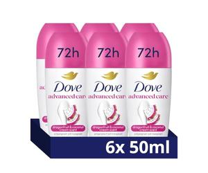 Dove Advanced Care Dragon Fruit & Coconut 72hr Roll On Deodorant 6x 50 ml