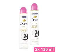 Dove Advanced Care Invisible Care with Triple Moisturising technology Anti-perspirant Deodorant Spray aerosol for 72 hours of protection 150 ml (Pack of 2)