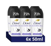 Dove Advanced Care Invisible Dry Anti-perspirant Deodorant pack of 6 with Triple Moisturising technology roll-on for 48 hours of protection 50 ml