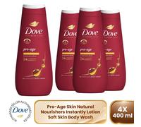 Dove Advanced Care Pro Age Body Wash 24H Renewing Micromoisture, 4x400ml