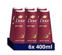Dove Advanced Care Pro-Age Body Wash Body Cleanser shower gel with skin-natural nutrients for instantly lotion-soft skin 6x 400 ml