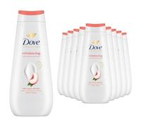 Dove Advanced Care Rebalancing Body Wash 400ml, 12 Pack - Peach and Rice Milk Shower Gel with 24-Hour Renewing MicroMoisture, Sulfate-Free Formula for Smooth Skin