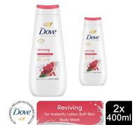 Dove Advanced Care Reviving Body Wash body cleanser with pomegranate and hibiscus extracts for instantly lotion-soft skin 400 ml