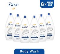 Dove Aloe Birch Water Body Wash Moisturising Gentle Cleanser 6 x 450ml Pack