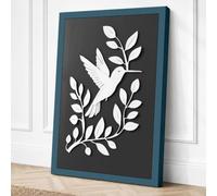 Dove Among Botanicals Canvas Wall Art Print 18x12 Inch (46 x 30 cm)