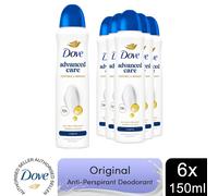 6x Dove Anti-Perspirant Advanced Care Original 72H Deodorant for Women, 150ml