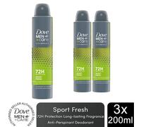 3x Dove Anti-Perspirant Men+Care Advanced Sport Fresh 72H Protection Deo, 200ml
